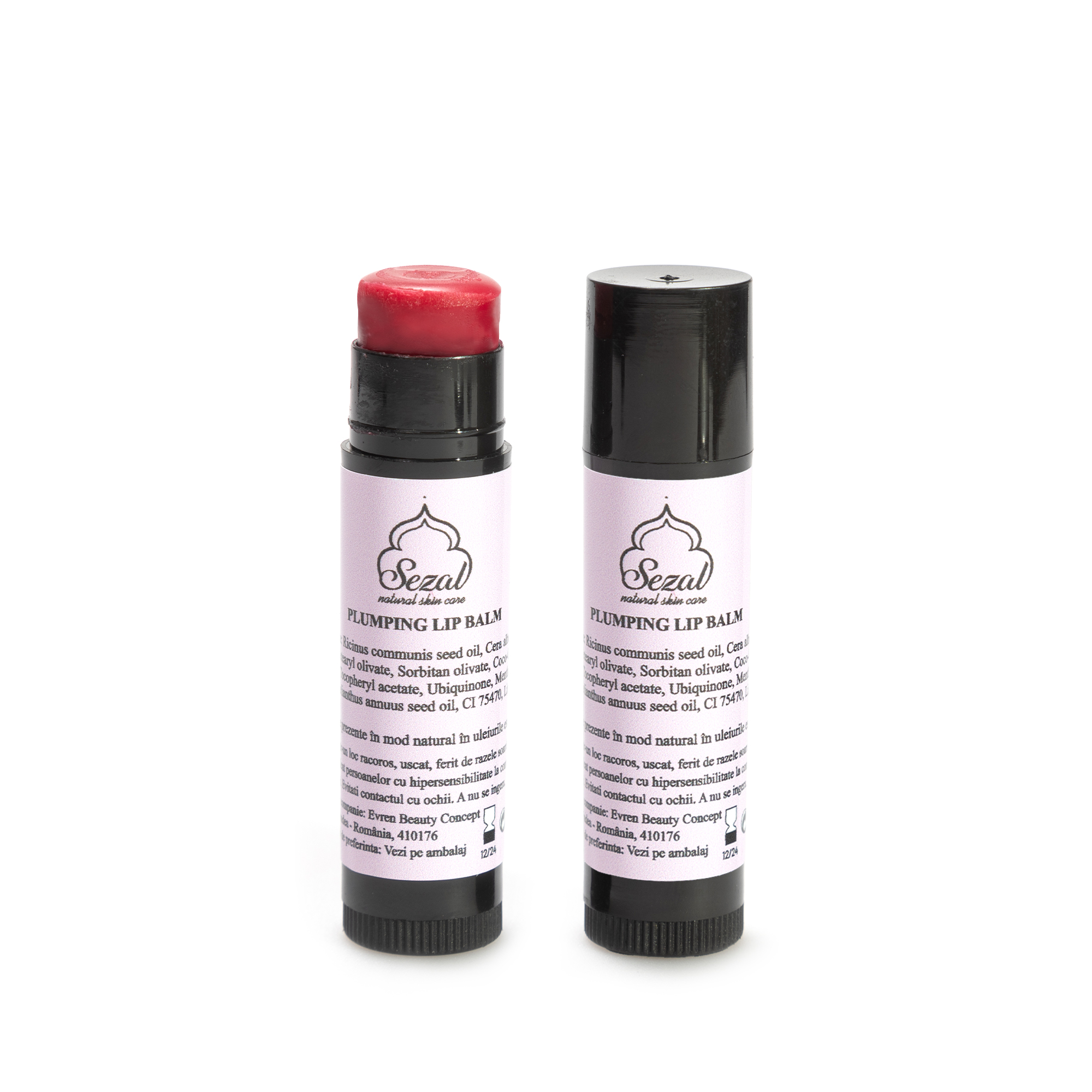 Balsam de buze pigmentat cu mentă / plumping lip balm